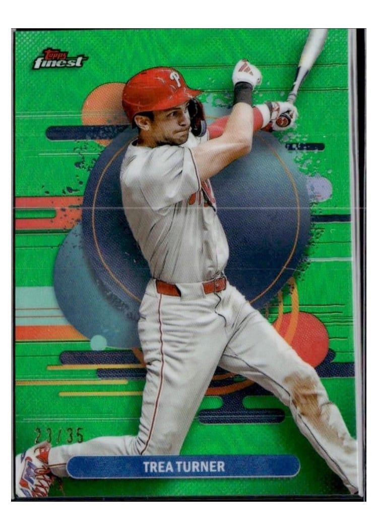 2025 Finest Base Set Trea Turner Green Refractor #196 card