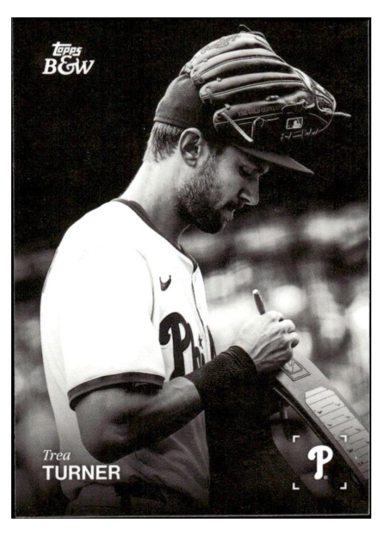 2025 Topps Black & White Base Set Trea Turner #9 card