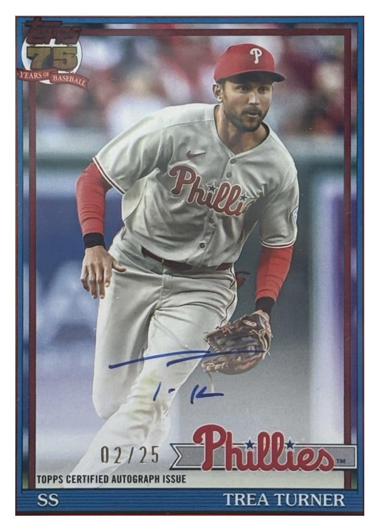 2026 Topps 1991 Topps Autographs Trea Turner Orange #91A-TT card