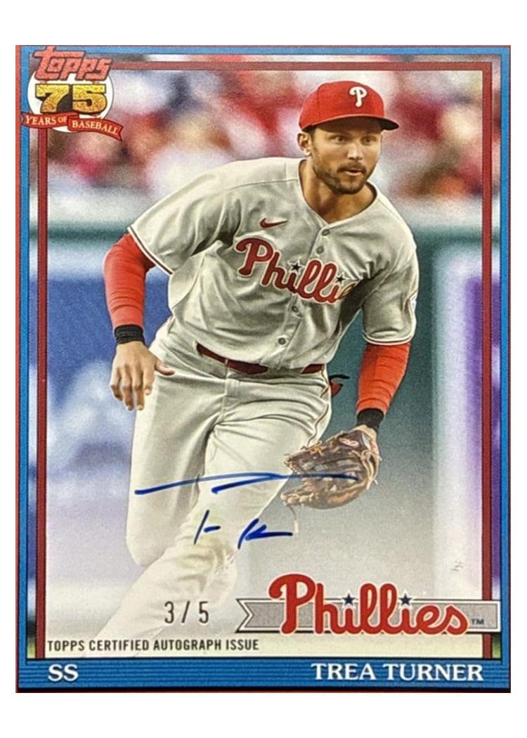 2026 Topps 1991 Topps Autographs Trea Turner #91A-TT card