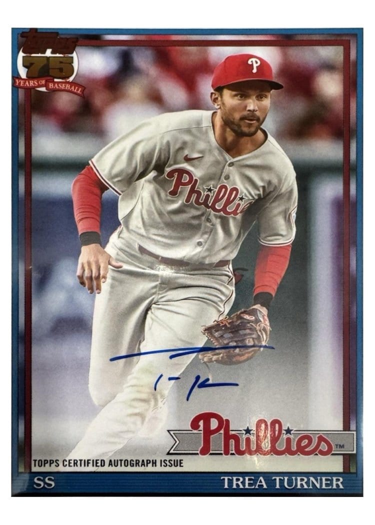 2026 Topps 1991 Topps Autographs Trea Turner #91A-TT card