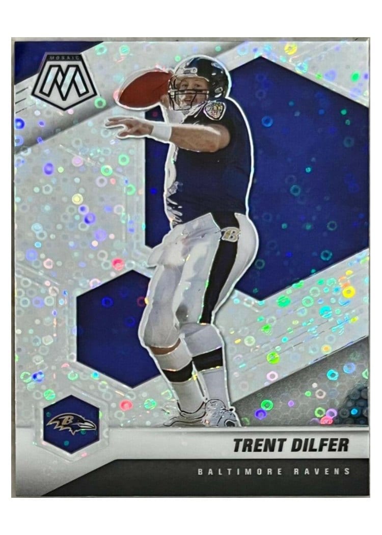 2021 Panini Mosaic Base Set Trent Dilfer No Huddle Silver Mosaic #22 card