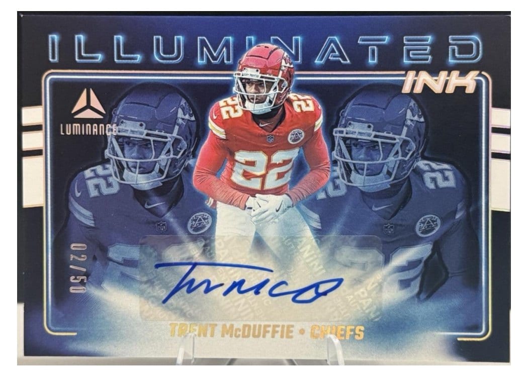 2025 Panini Luminance Illuminated Ink Trent McDuffie #2 card