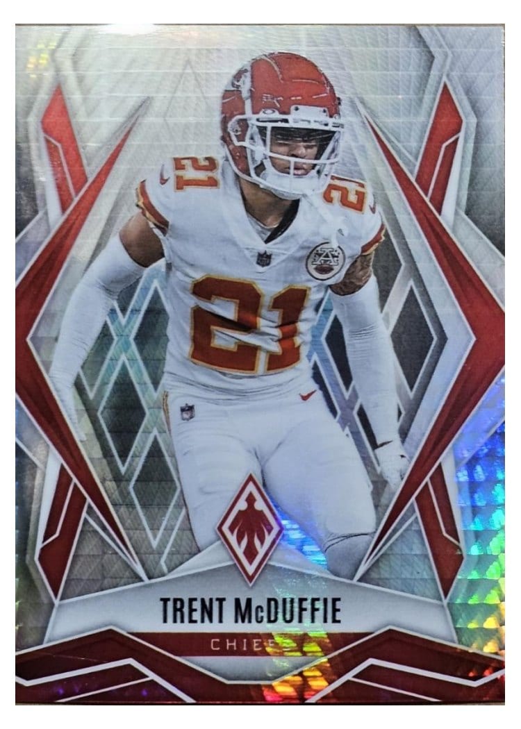 2025 Panini Phoenix Base Set Trent McDuffie Silver Hyper #91 card