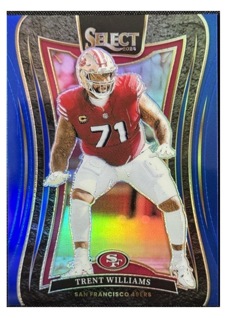 2024 Panini Select Base Set Trent Williams Blue Prizm #397 card