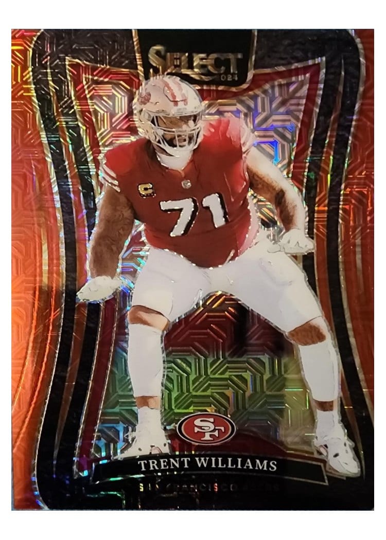 2024 Panini Select Base Set Trent Williams Red Disco Prizm #397 card