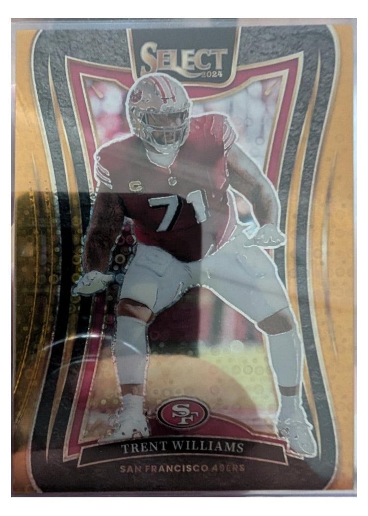 2024 Panini Select Base Set Trent Williams Gold Disco Prizm #397 card