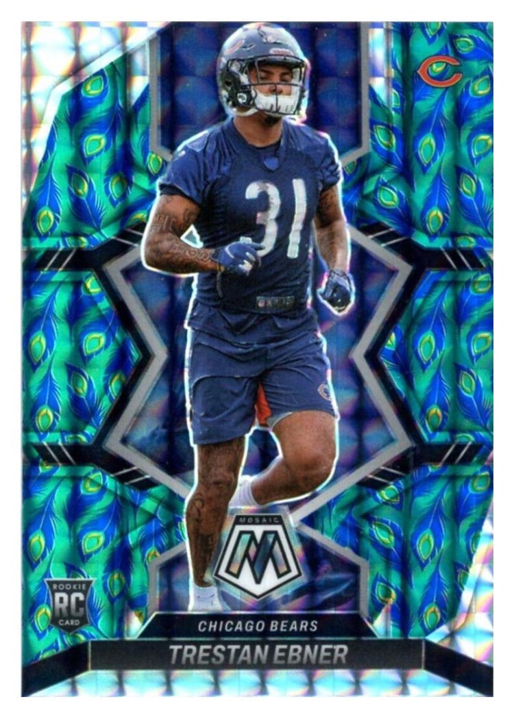 2022 Panini Mosaic Base Set Trestan Ebner Choice Peacock #356 card