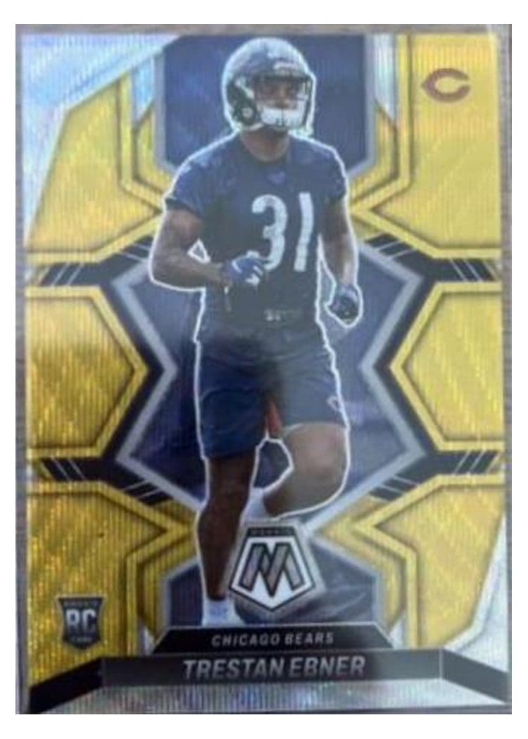 2022 Panini Mosaic Base Set Trestan Ebner Gold Wave #356 card