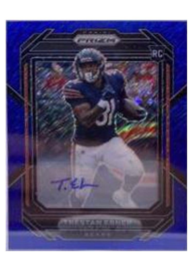 2022 Panini Prizm Base Set Trestan Ebner Autograph Blue Shimmer #351 card