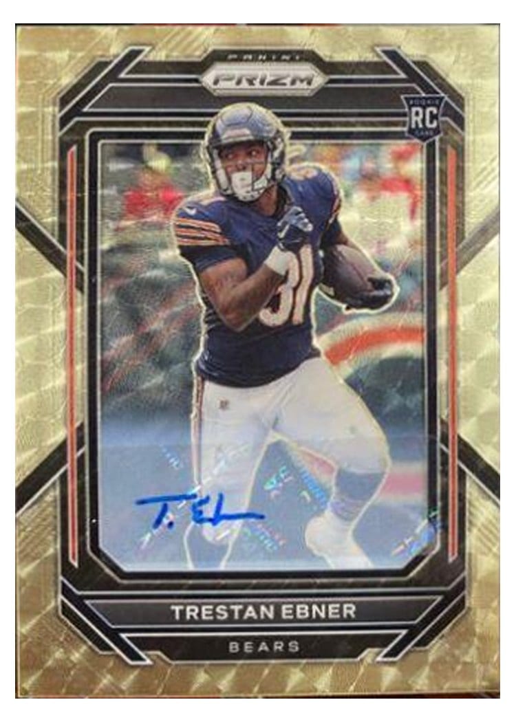 2022 Panini Prizm Base Set Trestan Ebner Autograph Gold Vinyl #351