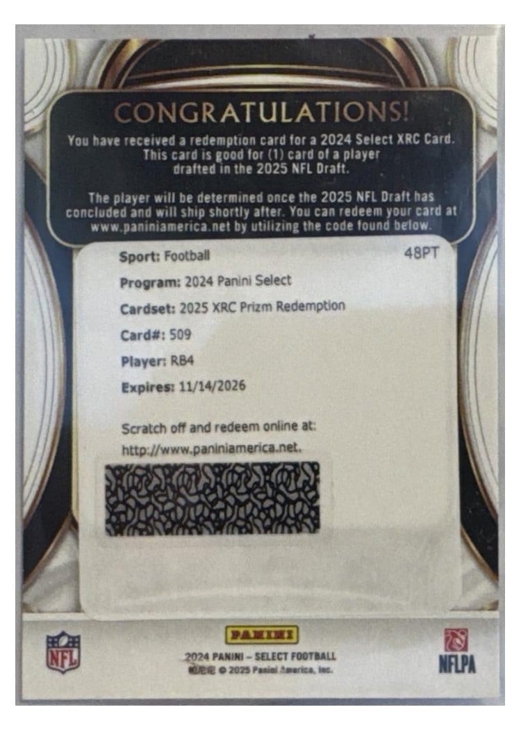 2024 Panini Select 2025 XRC Prizm Redemption TreVeyon Henderson #509 card