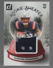 2025 Donruss Rookie Holiday Sweater TreVeyon Henderson #SWE-THN card