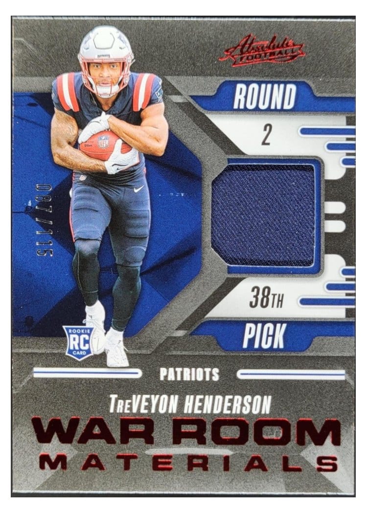 2025 Panini Absolute War Room Materials TreVeyon Henderson #WRM-THN card