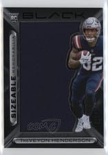 2025 Panini Black Sizeable Rookie Memorabilia TreVeyon Henderson #13 card