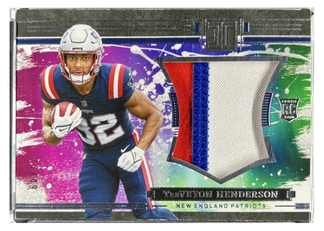 2025 Panini Impeccable RC Logo Patches TreVeyon Henderson #9 card