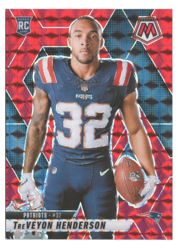 2025 Panini Mosaic Base Set TreVeyon Henderson Red Sparkle #278 card