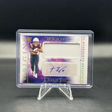 TreVeyon Henderson 2025 Panini Origins Rookie Jumbo Jersey Autographs card