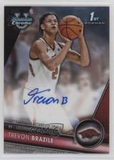 2023-24 Bowman University Chrome Bowman Chrome Prospects Autographs Trevon Brazile #BCPA-TB card