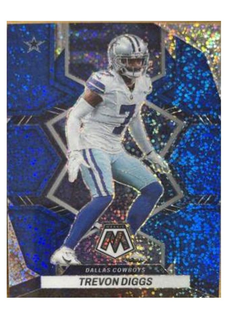 2022 Panini Mosaic Base Set Trevon Diggs Blue Sparkle #56 card