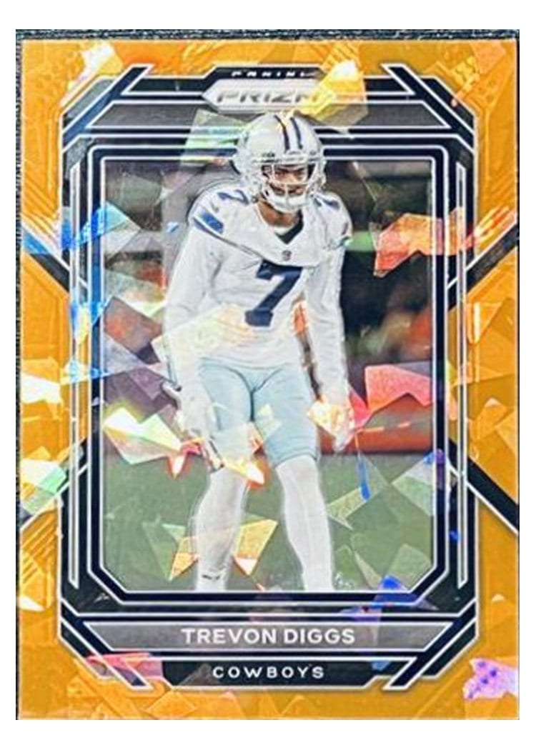 2022 Panini Prizm Base Set Trevon Diggs Orange Ice #83 card