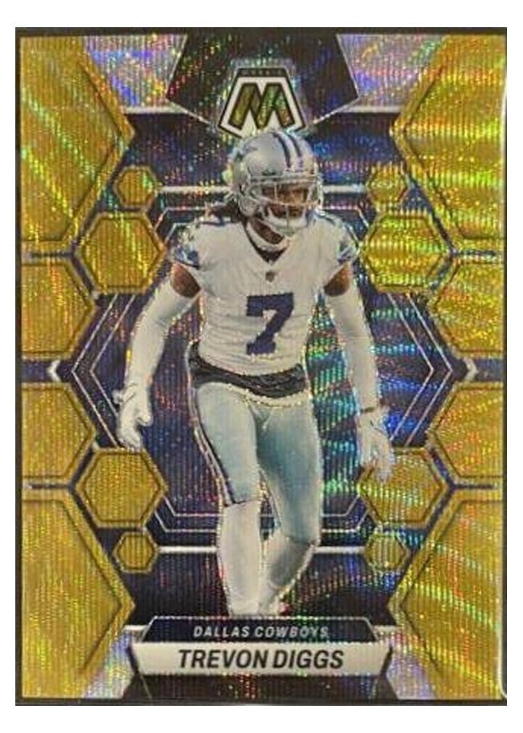 2023 Panini Mosaic Base Set Trevon Diggs Gold Wave #60 card