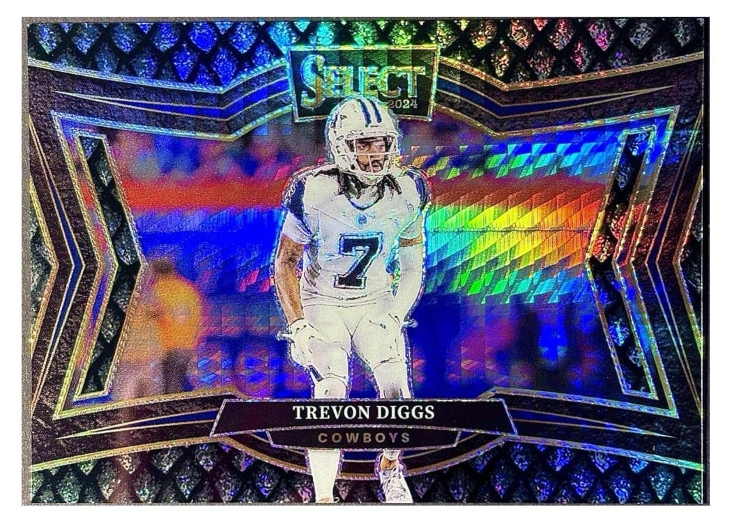 2024 Panini Select Base Set Trevon Diggs Black Dragon Scale Prizm #497 card