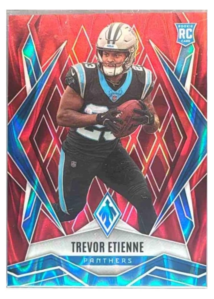 2025 Panini Phoenix Base Set Trevor Etienne Red Seismic #183 card