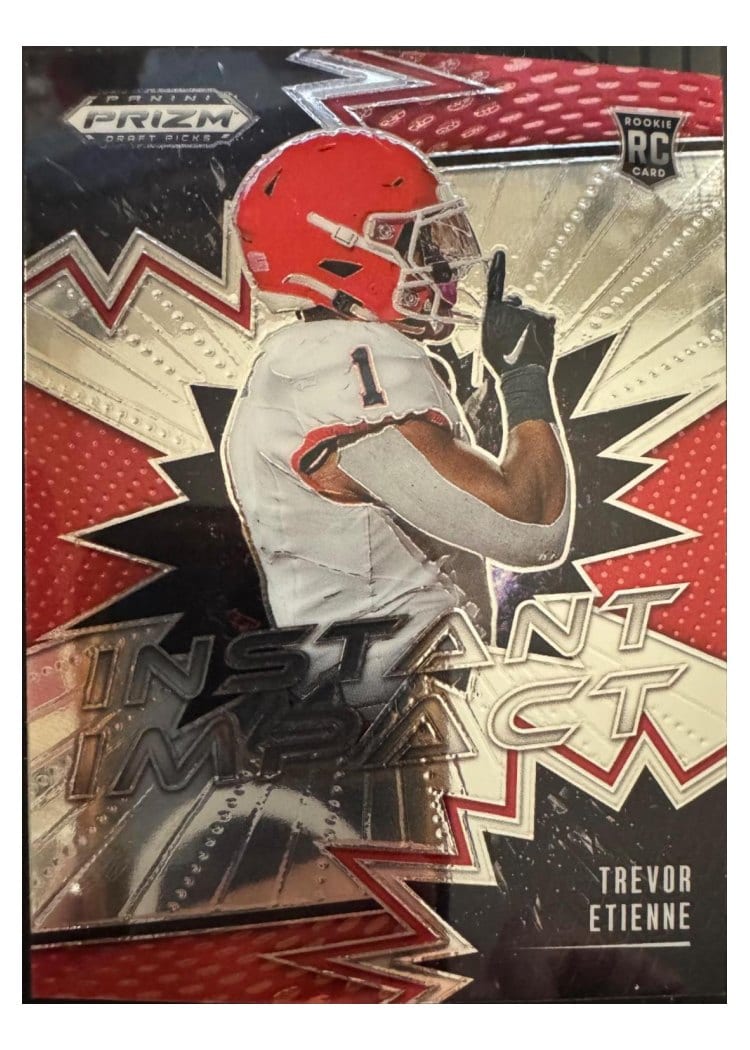 2025 Panini Prizm Draft Picks Instant Impact Trevor Etienne #16 card