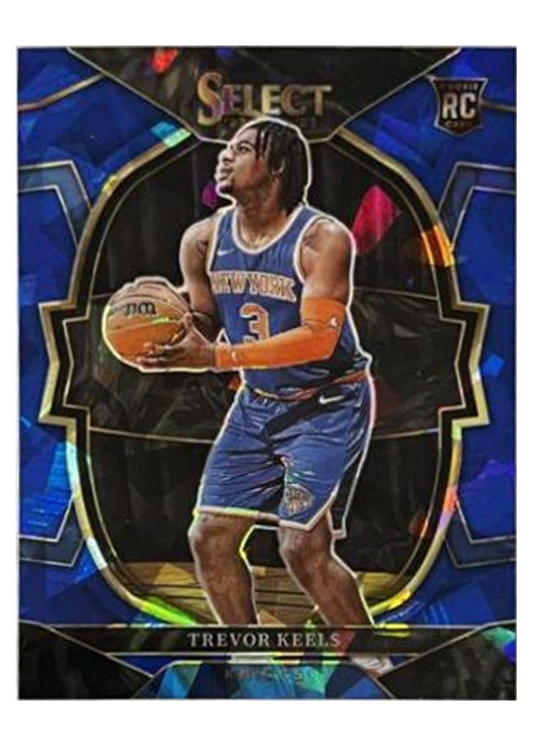 2022-23 Panini Select Base Set Trevor Keels Blue Cracked Ice Prizm #84 card