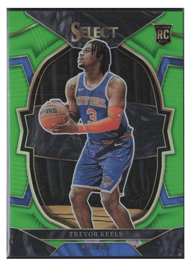 2022-23 Panini Select Base Set Trevor Keels Neon Green Prizm #84 card