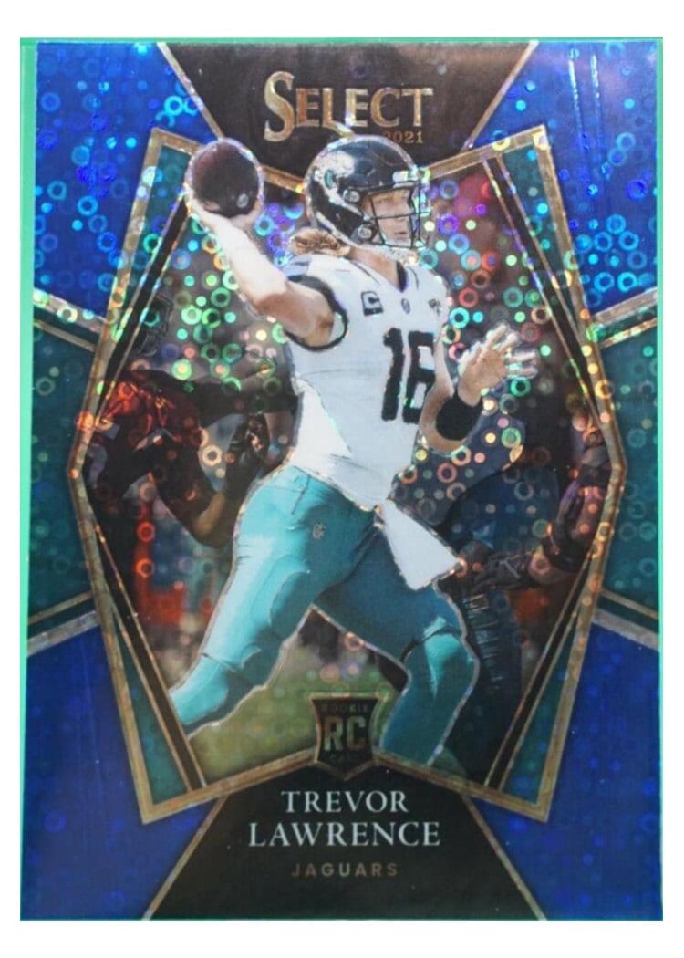 2021 Panini Select Base Set Trevor Lawrence Blue Disco #143 card