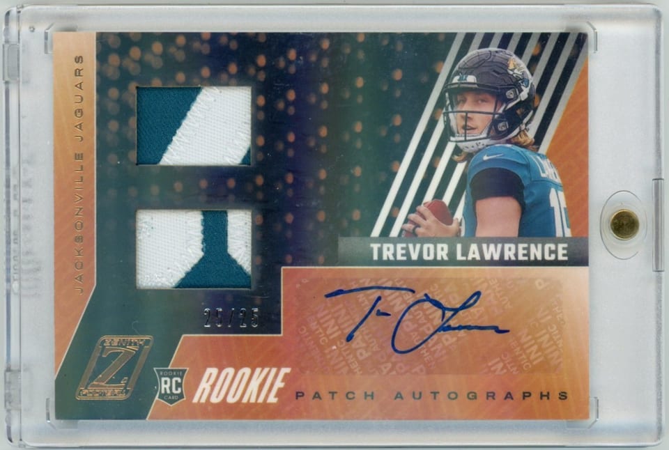 Trevor Lawrence 2021 Zenith Rookie Patch Autographs Copper card