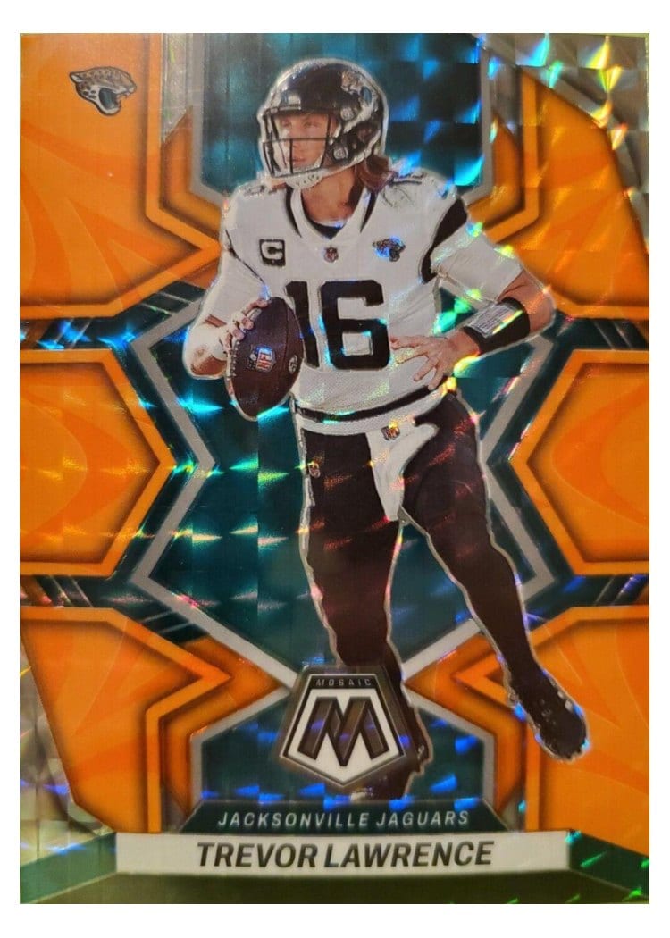 2022 Panini Mosaic Base Set Trevor Lawrence Orange Fluorescent #88 card