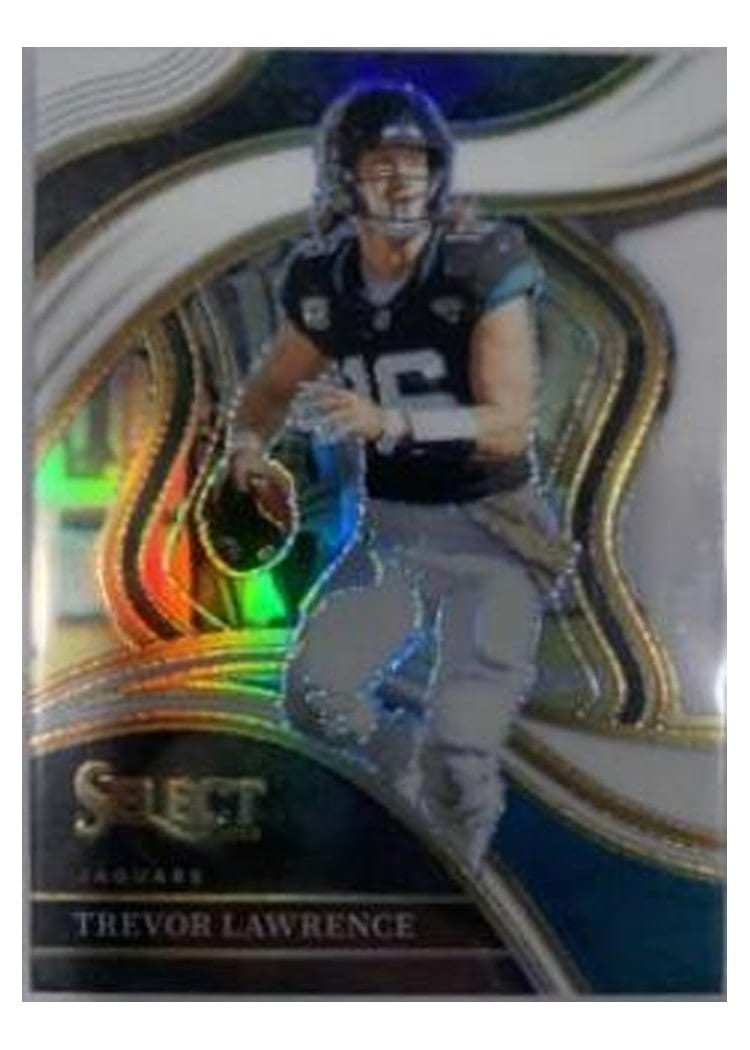 2023 Panini Select Base Set Trevor Lawrence White Prizm Die-Cut #212 card