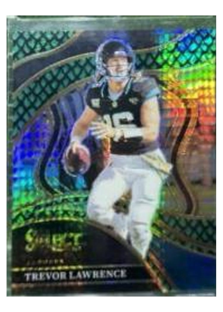 2023 Panini Select Base Set Trevor Lawrence Dragon Scale Prizm #212 card