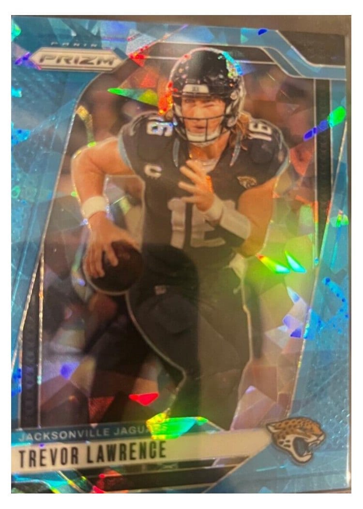 2024 Panini Prizm Base Set Trevor Lawrence Blue Ice #129 card