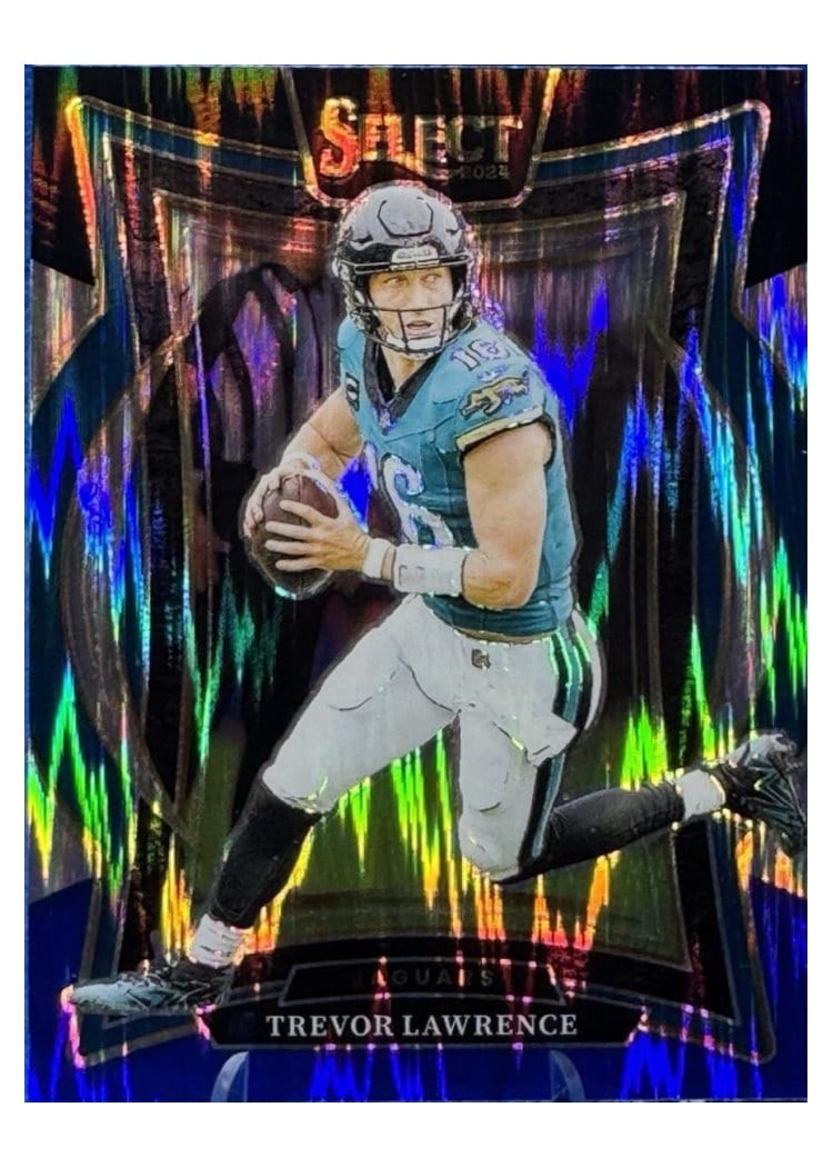 2024 Panini Select Trevor Lawrence Black Blue Prizm Shock #98 card