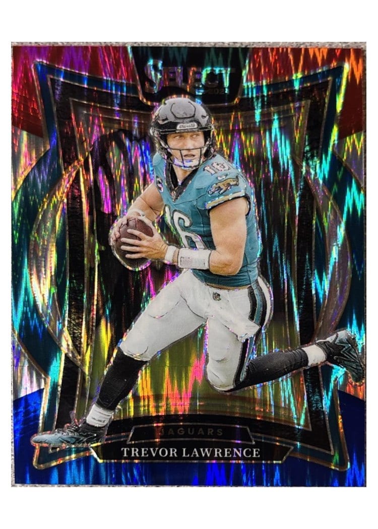 2024 Panini Select Trevor Lawrence Red Blue Prizm Shock #98 card