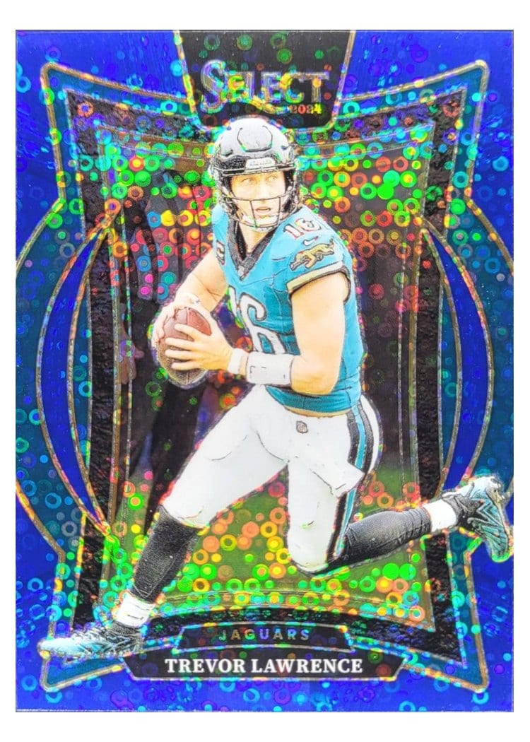 2024 Panini Select Trevor Lawrence Blue Disco Prizm #98 card