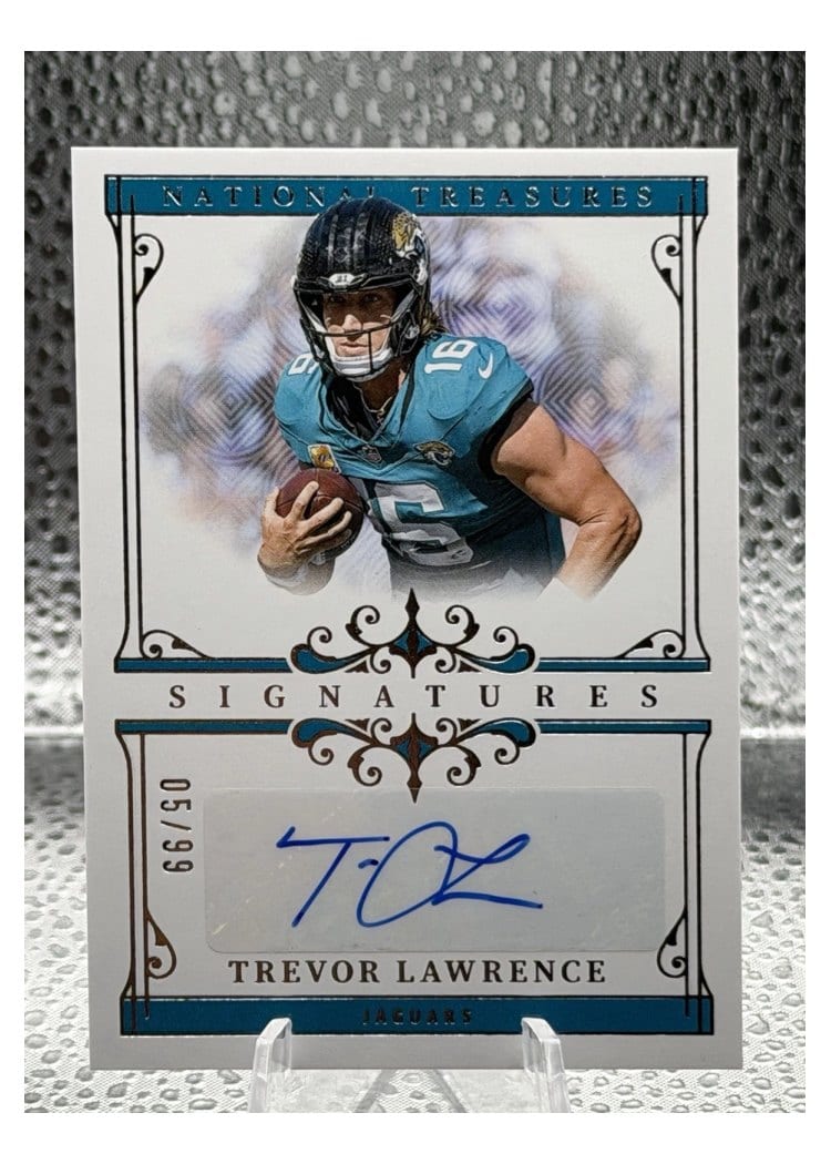 2025 Panini National Treasures Signatures Trevor Lawrence #35 card