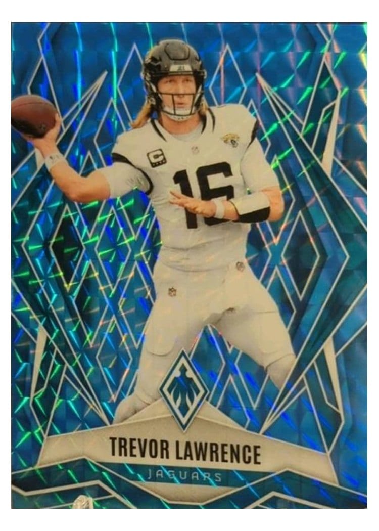 2025 Panini Phoenix Base Set Trevor Lawrence Light Blue Pyramids #15 card