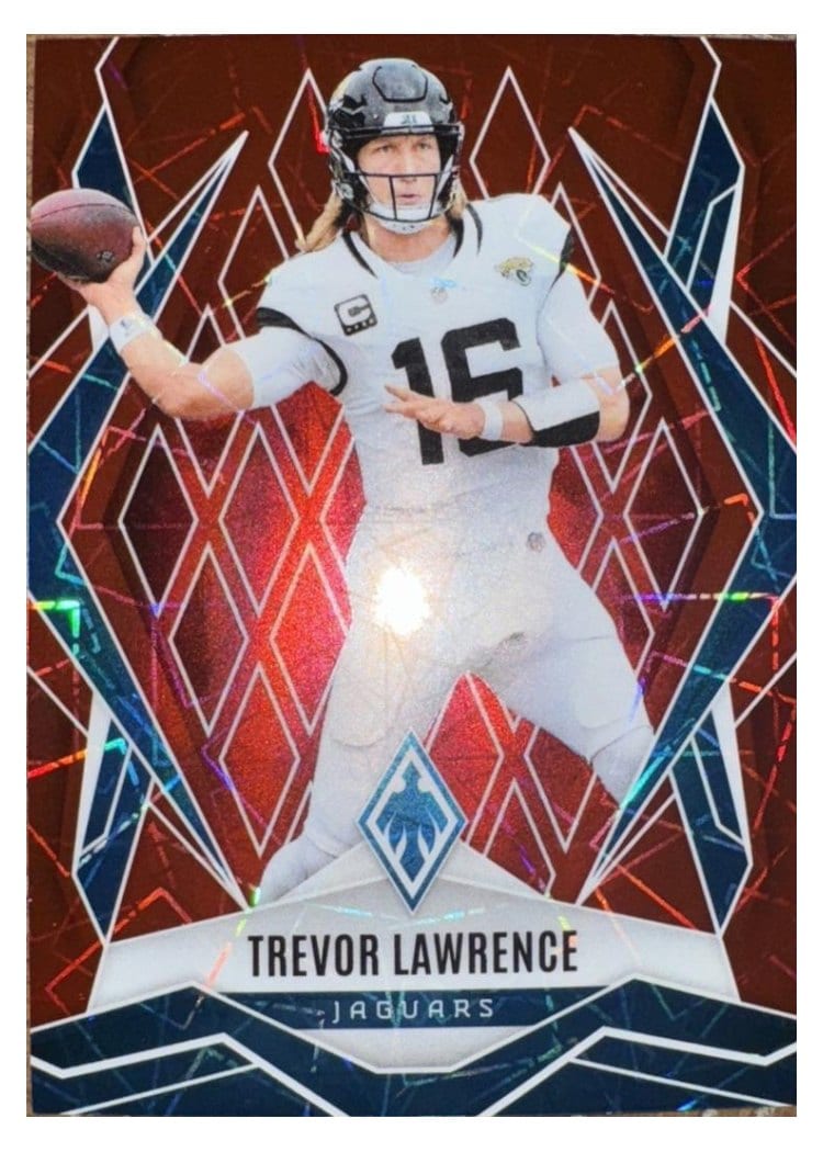 2025 Panini Phoenix Base Set Trevor Lawrence Red Lazer #15 card