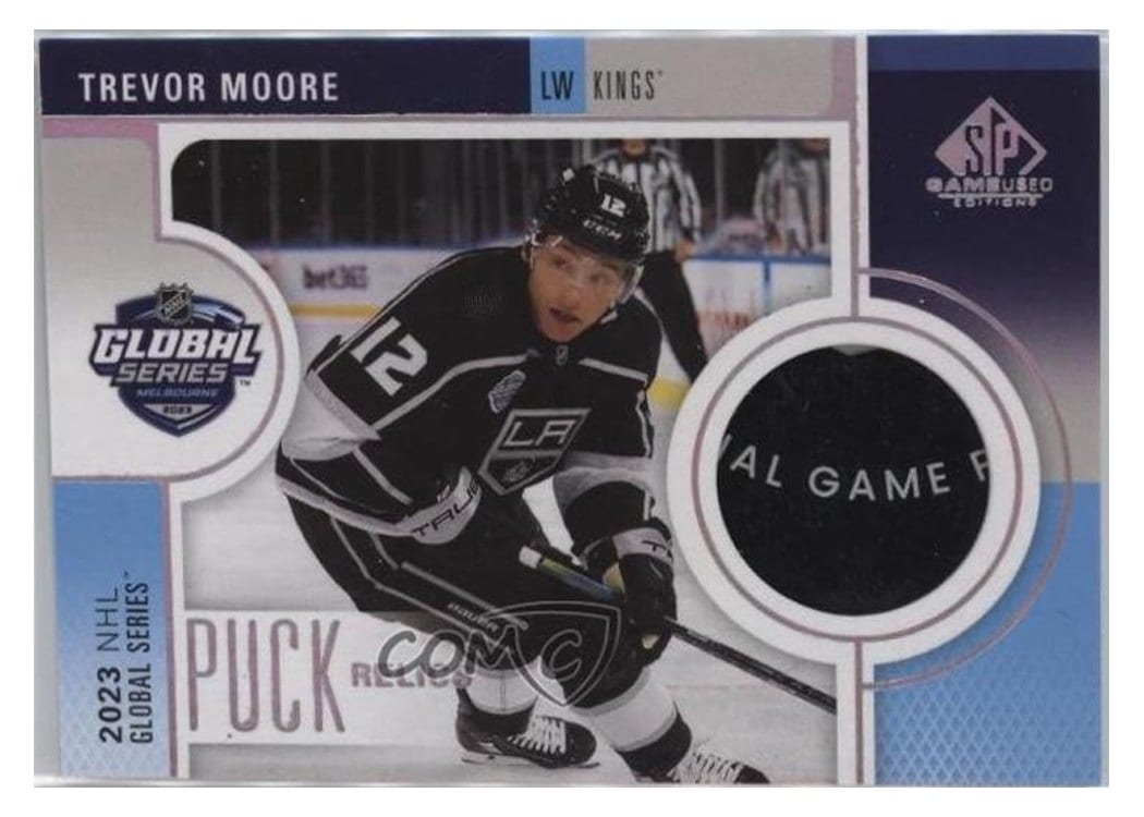 2024-25 SP Game Used 2023 Global Series Melbourne Puck Relics Trevor Moore #GSP-TM card