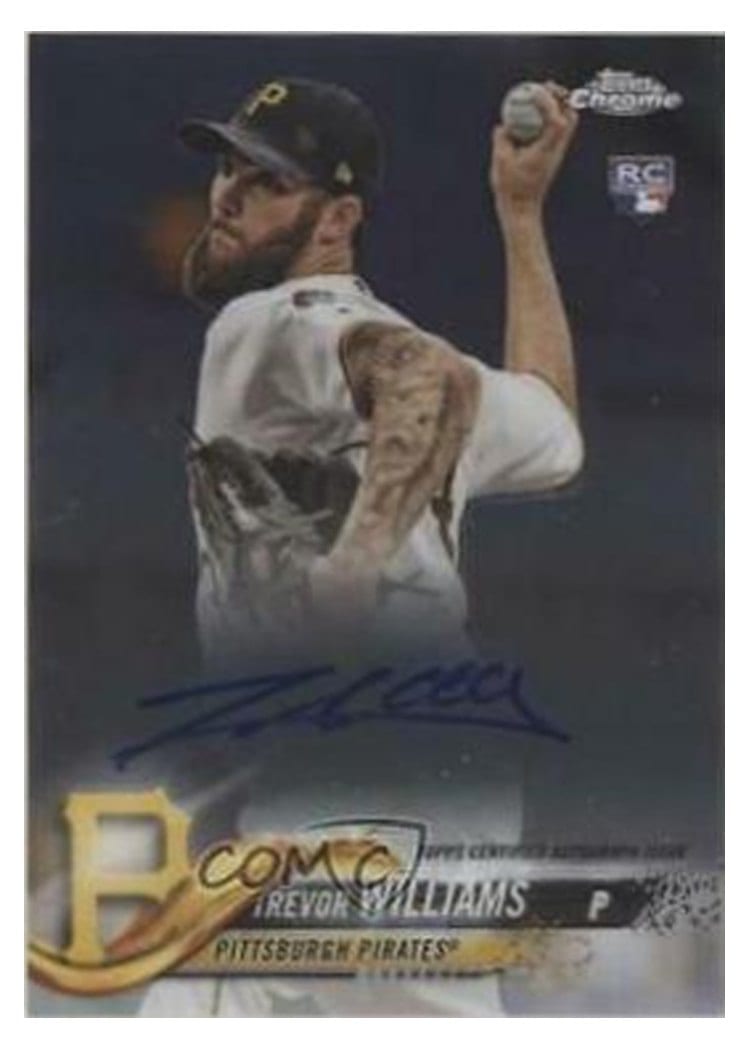 2018 Topps Chrome Rookie Autographs Trevor Williams #RA-TWI card