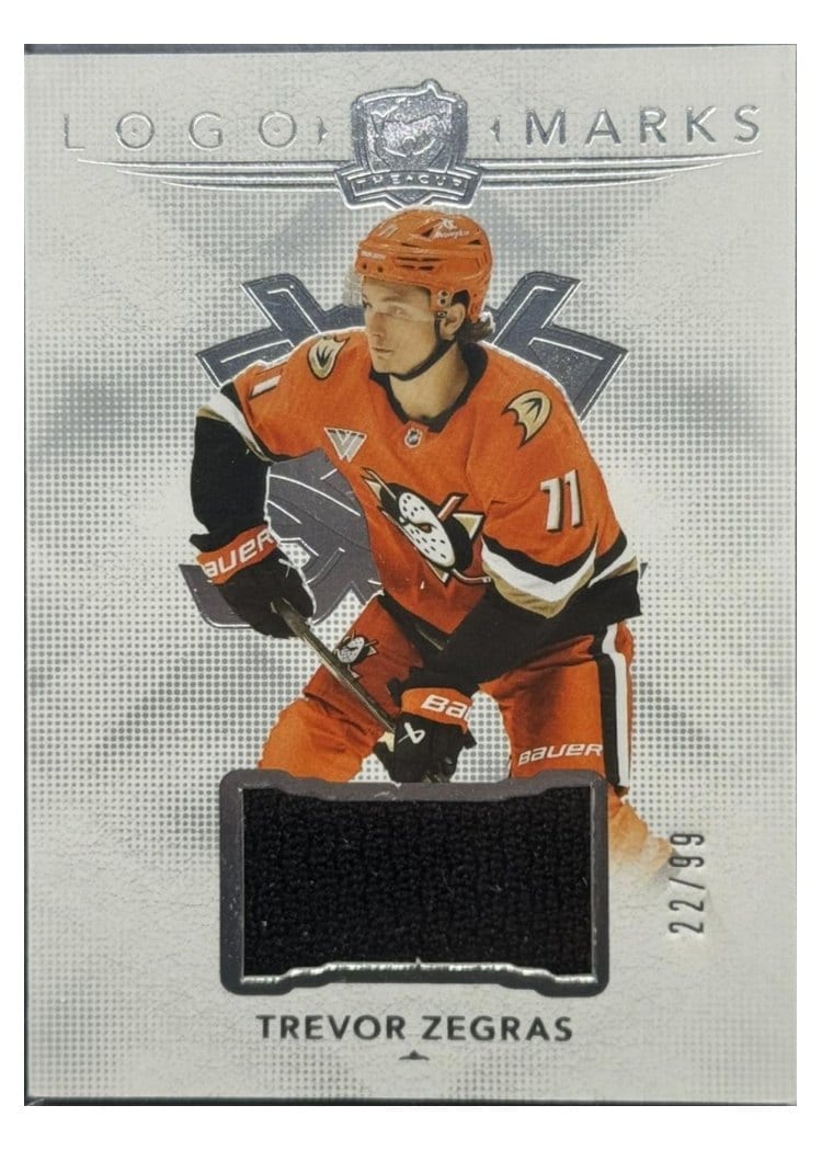 2024-25 Upper Deck The Cup Logomarks Trevor Zegras #LM-TZ card