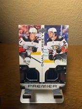 2022-23 Upper Deck Premier Premier Dual Jersey Trevor Zegras/Mason McTavish #PD-TZMM card