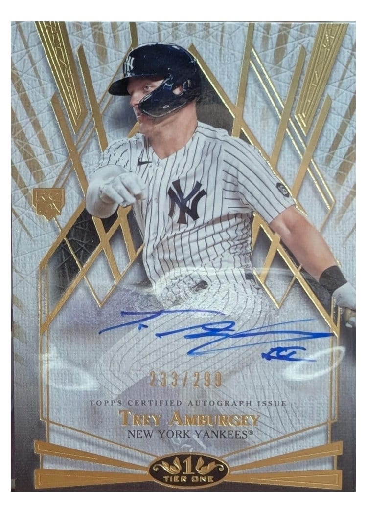 2022 Topps Tier One Break Out Autographs Trey Amburgey #BOA-TA card