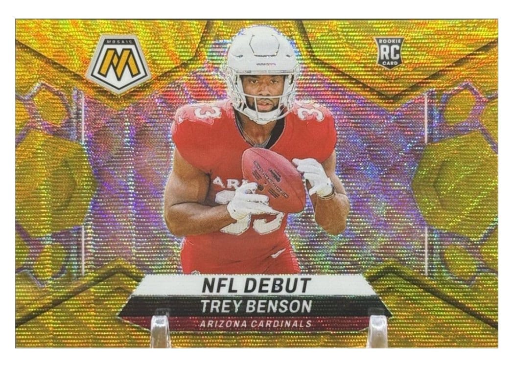 2024 Panini Mosaic Base Set Trey Benson Gold Wave #277 card