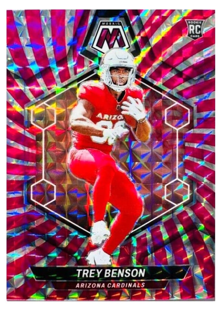 2024 Panini Mosaic Base Set Trey Benson Pink Swirl #360 card